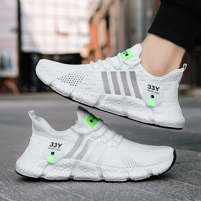 Sapatos Masculinos de Malha Respirável Modernos Leves para Caminhada Tamanhos Grandes Tênis Masculino de Tênis Tênis de Corrida ao Ar Livre Fitness 2024