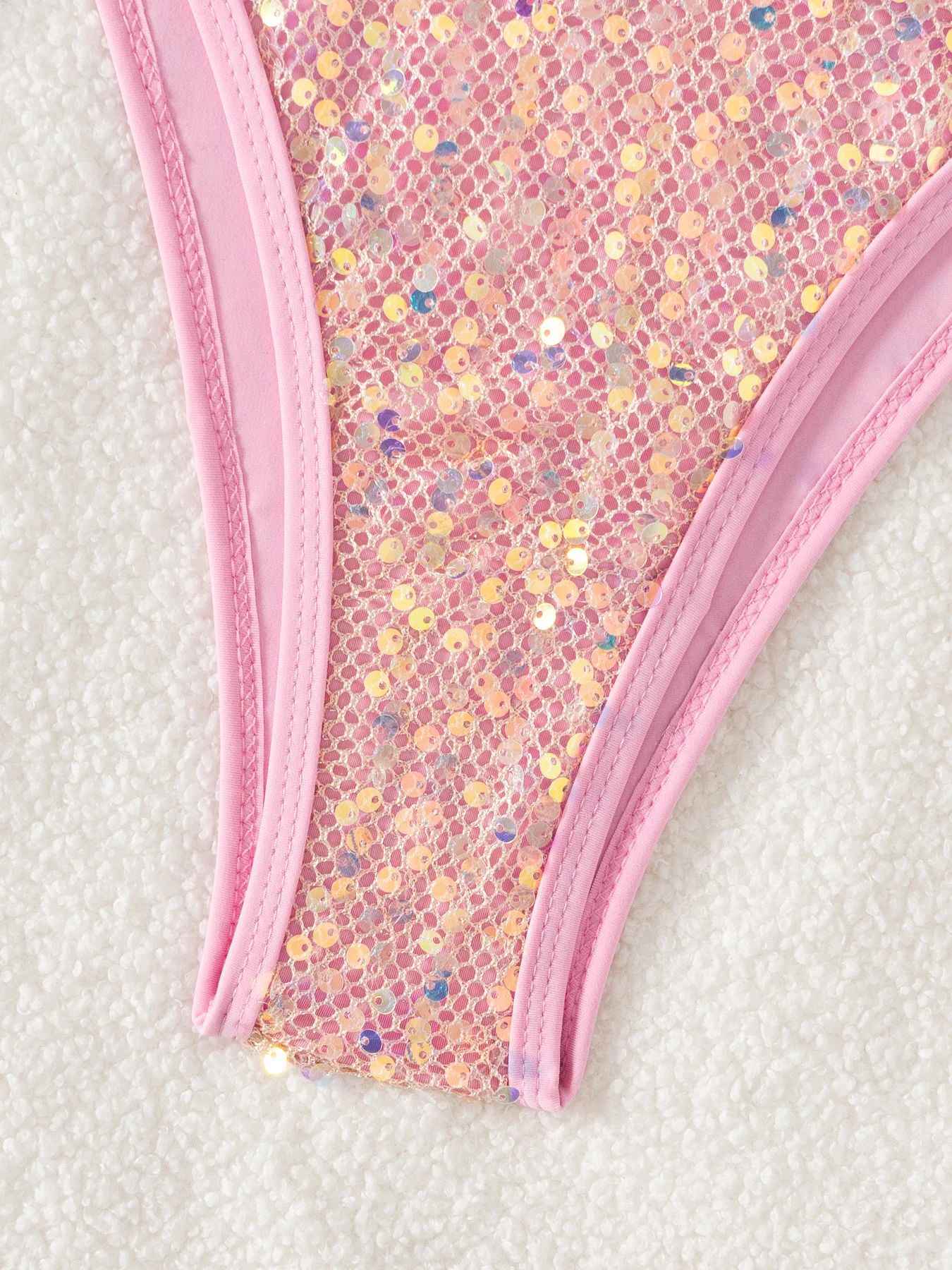 Shiny Sequin Black Bikini Set Women Sexy Push Up Bra Tie Side Triangle Swimsuit 2025 Brazilian Beach Bathing Suit Micro Swimwear