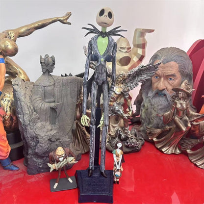 Anime Pesadelo Antes do Natal Jack Skellington Rosto Cadeira Action Figure Modelo de Mesa Ornamentos Presente de Halloween Brinquedo