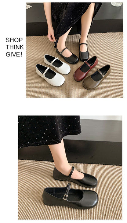 2025 New Elegant Comfortable and Versatile Woman Round Toe Lady Barefoot Flats Elegant Soft Sole Ballerina Party Mary Jane Shoes