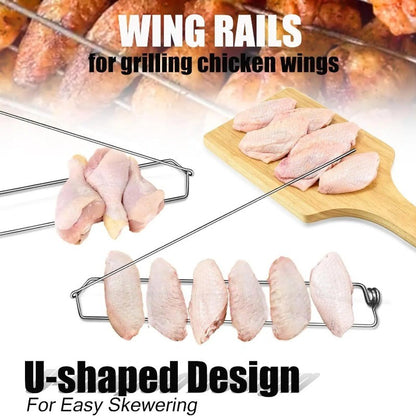 New Product Wingrailsgrilling Outdoor Barbecue Fork Chicken Wing Grill BBQ Barbecue Tools