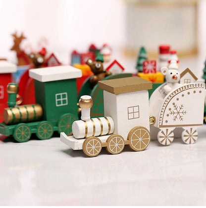 Wooden/Plastic Train Christmas Ornament Merry Christmas Decoration For Home 2025 Xmas Gifts Noel Natal Navidad New Year 2026