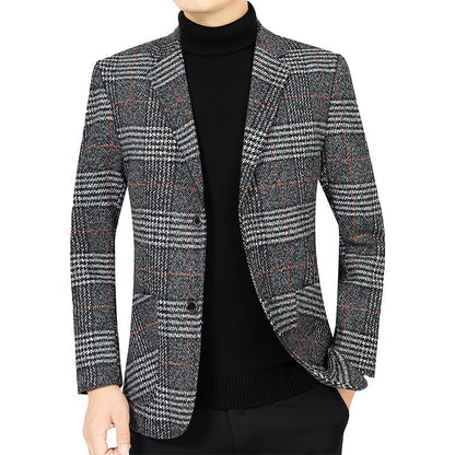 Classic Men's Suit Jacket England Plaid Blazers High Quality Business Causal Suit For Men Clothing Conjuntos De Blazer A2F1732