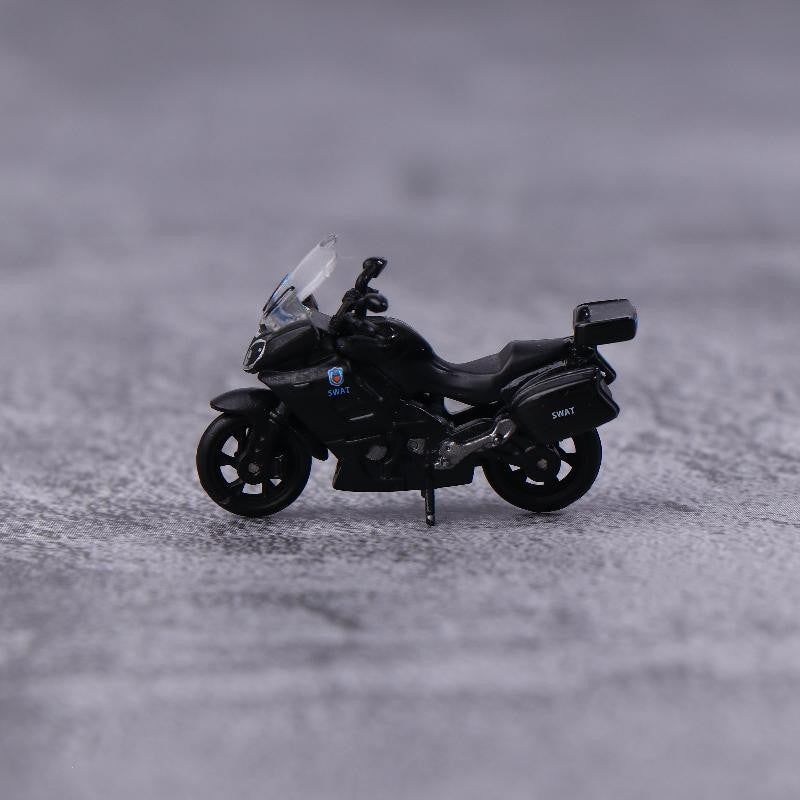 1/64 Miniatura Liga Modelo Moto Polícia de Segurança Pública Móveis Para Exposição Presente de Aniversário Infantil