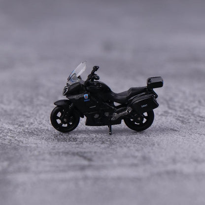 1/64 Miniatura Liga Modelo Moto Polícia de Segurança Pública Móveis Para Exposição Presente de Aniversário Infantil