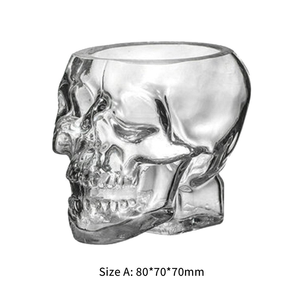 Caneca de Cerveja Rosto de Caveira 80/150/350 ML, Copos de Caveira, Copo para Coquetel, Copo de Vidro para Beber, Artigos de Vidro Engraçados para Entretenimento, Decoração de Halloween