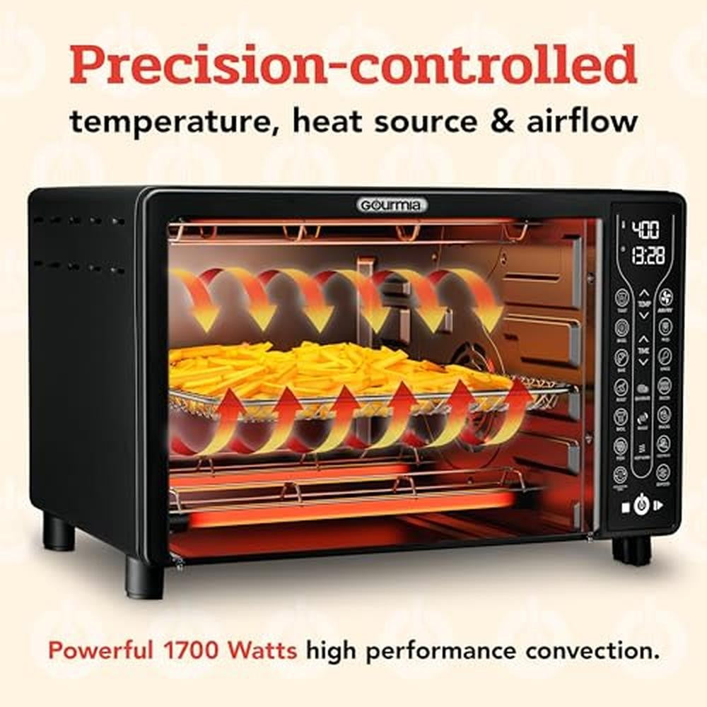 Fritadeira de Ar Elétrica 17-em-1 Forno Combo 1700W Porta Francesa Panela Digital Eletrodoméstico Gourmet