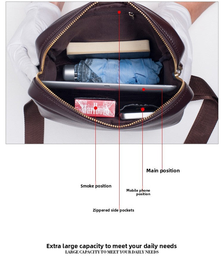 New Polo Men's Single Shoulder Bag Korean Style Business Casual Crossbody Bag Vertical Model for Men