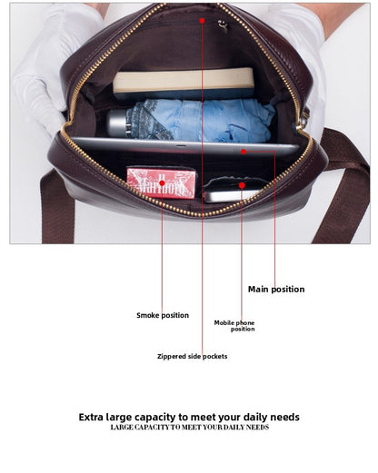 New Polo Men's Single Shoulder Bag Korean Style Business Casual Crossbody Bag Vertical Model for Men