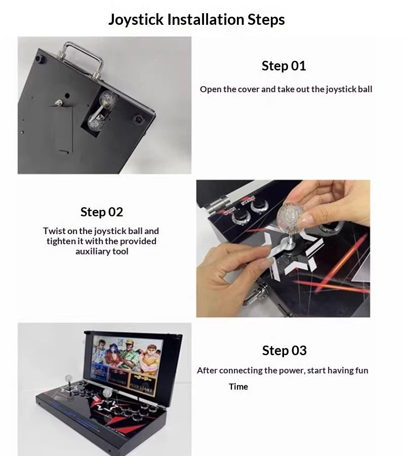 2026 New 21-inch Large Screen Home Game Console for Two-Player Fighting Built-in Games No Lag Street Fighter Arcade Game Console