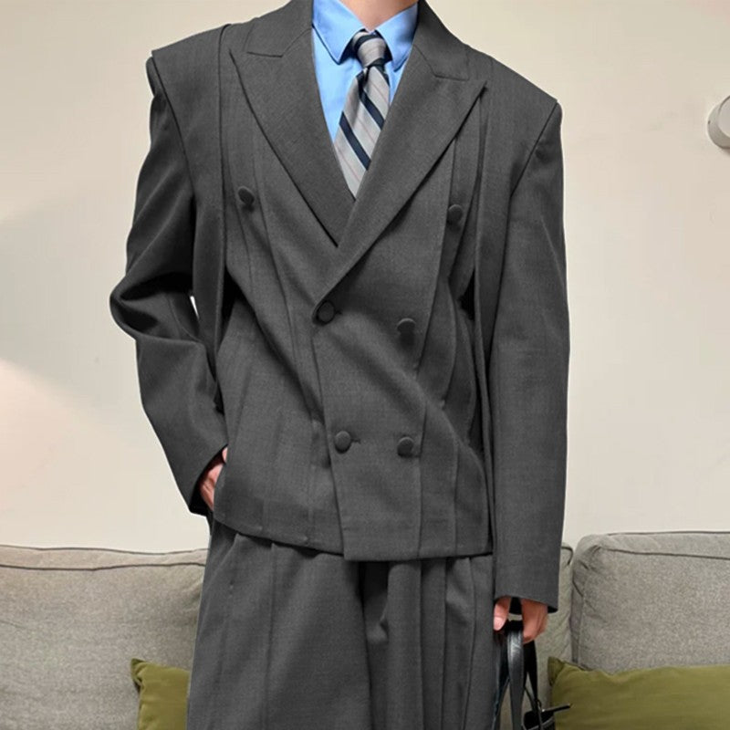 INCERUN Men Blazer Solid Color Lapel Long Sleeve Button Male Suit Streetwear Elegant 2025 Fashion Casual Thin Coats Men Blazer