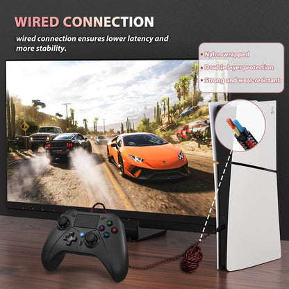 Controller For Playstation 5 PS5/PS4/PC/Steam Wired Gamepad Turbo Dual Vibrate Hall Effect Linear Trigger Game Control Joystick