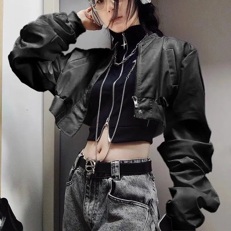 Harajuku Retro Coat Costume Spring Autumn Punk Gothic Jacket Sexy Rock Vest Suit Top Uniform Carnival Clothes Outfit Props