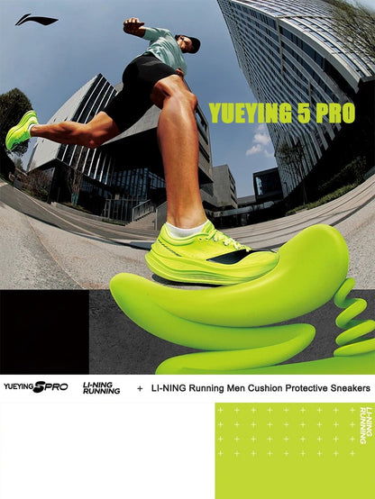 LiNing Men YUEYING 5 PRO Running Shoes SUPER BOOM Lightweight Reflective Cushioning Protect LiNing Wearable Sneakers ARHV013