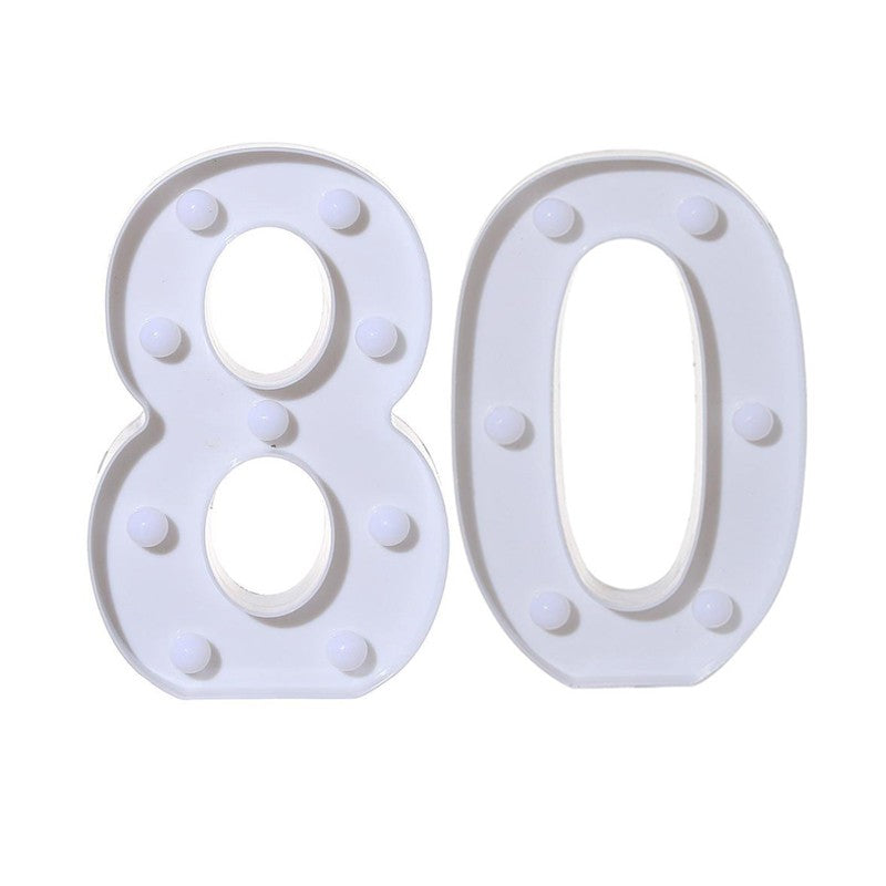 2Pcs Number 16 18 21 30 Led Light String Happy Birthday Party Decoration Wedding Anniversary Adult Birthday Party Gift Light Led