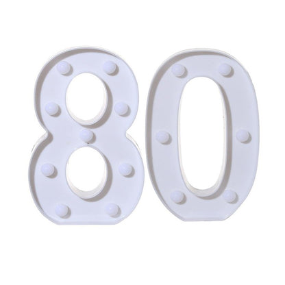 2Pcs Number 16 18 21 30 Led Light String Happy Birthday Party Decoration Wedding Anniversary Adult Birthday Party Gift Light Led
