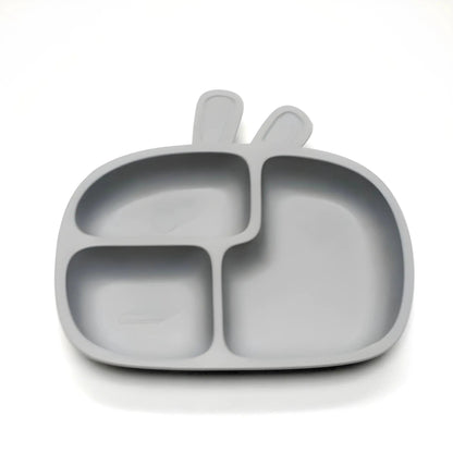 Silicone Baby Dinner Plate Food Grade Baby Supplement Bowl Set Children's Divided Dinner Plate Suction Cup One Piece