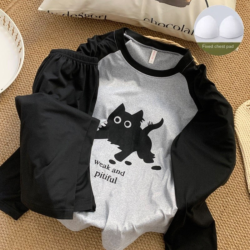 Plus Size Women's Pajamas Set Disney Cartoon Mickey Mouse Plus Size Sleepwear Cute Splice Pajama 2PC Set Nightwear Loungewear