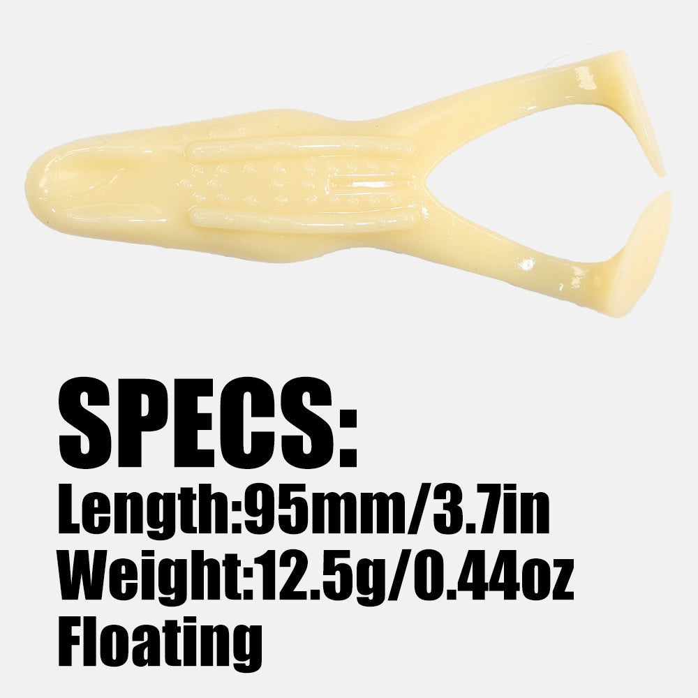 PEAK Floating Frog Topwater Lure Silicone Thunder Fishing Lure Double Propeller Soft Bait Artificial Wobbler For Fishing