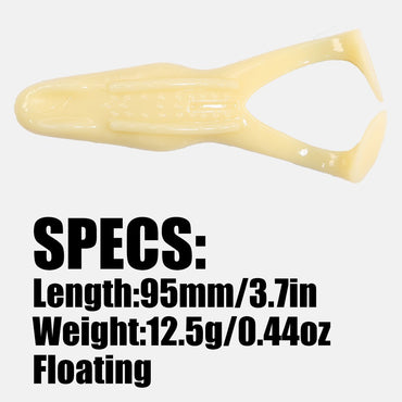 PEAK Floating Frog Topwater Lure Silicone Thunder Fishing Lure Double Propeller Soft Bait Artificial Wobbler For Fishing