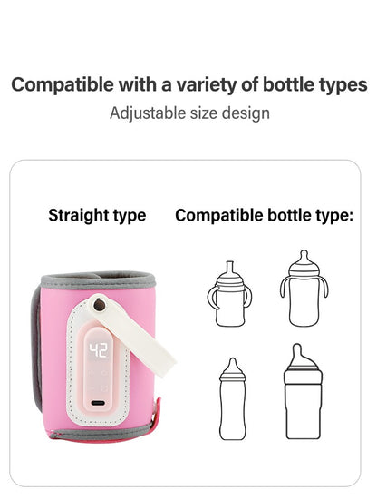 MAMIJOY  Portable Baby Bottle Warmer Feeding Bottle Heat Keeper Travel Warmer Cover USB Heater Outdoor Bottle Warmer