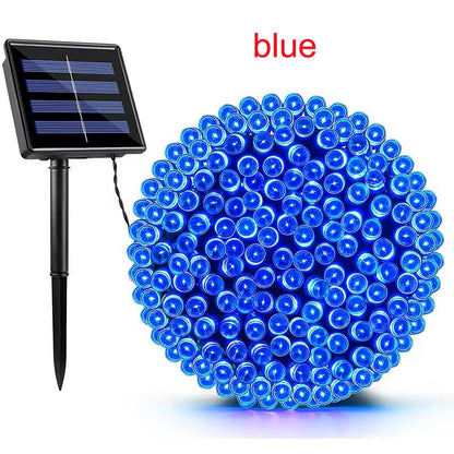 Large Solar Panel Fast Charge Lamp Outdoor Solar String Fairy Light Waterproof Garland String Lights For Christmas Party Garden