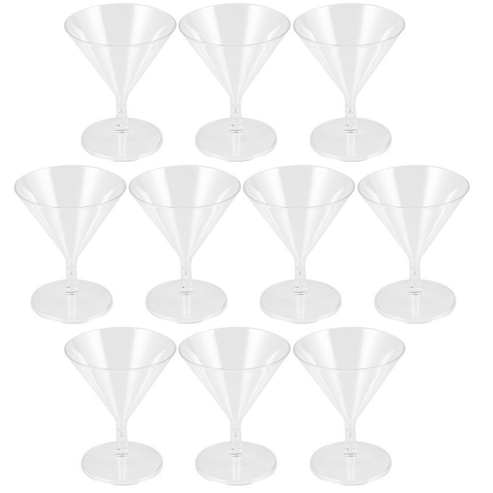10 Pcs Wine Glass Party Cocktail Glasses Plastic Champagne Whiskey Cup Martini Coupe Abs Cups Bulk