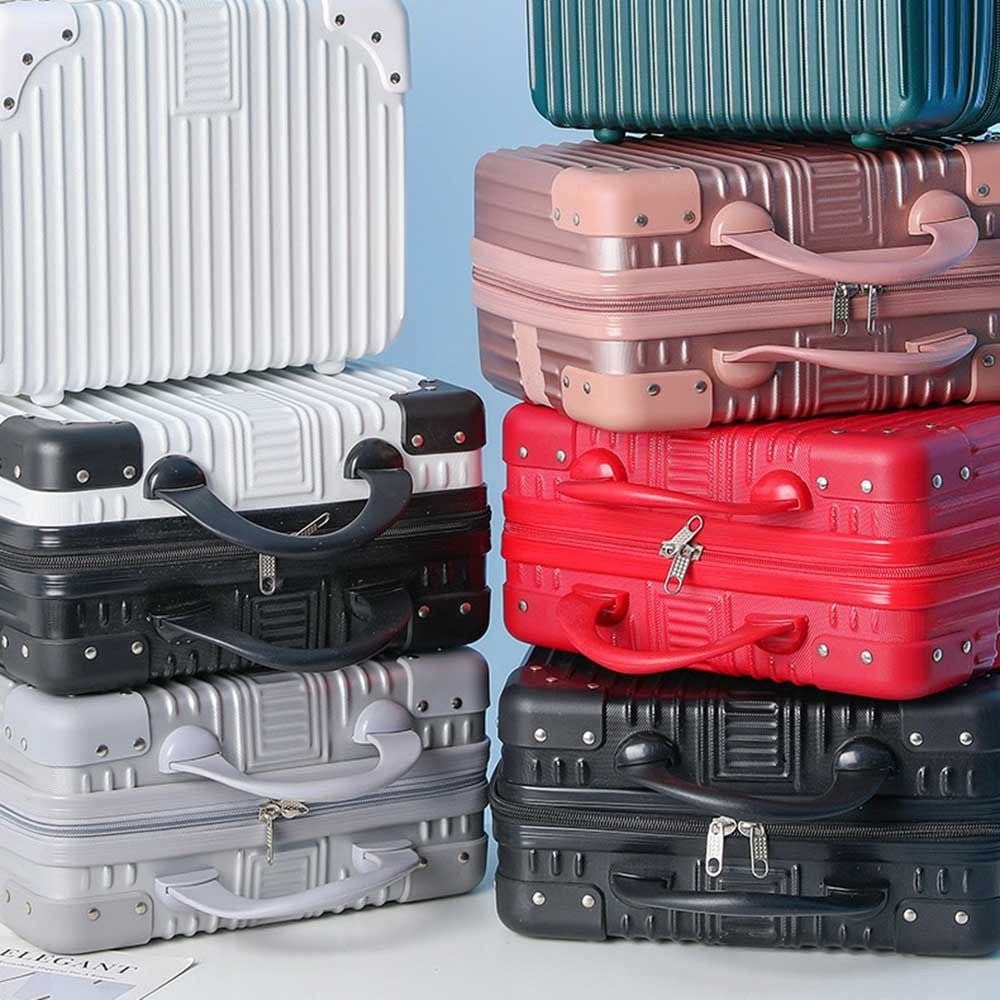 Hot Cosmetic Box 14 inch Mini Travel Suitcase Cosmetic Box Hand Luggage Organizer Makeup Case Small Password Box Boarding Case