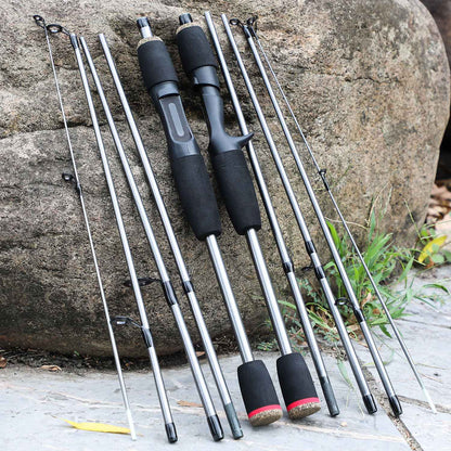 Sougayilang 5 Section Spinning Casting Rods 1.7m Ultralight Weight Carbon Fiber Fishing Rod for Travel Freshwater Fishing Pesca