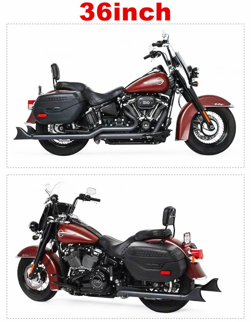 Motorcycle Fishtail Exhaust System Muffler Exhaust Pipe For Harley Softail Classic Heritage Deluxe Street Bob Silm 18-25
