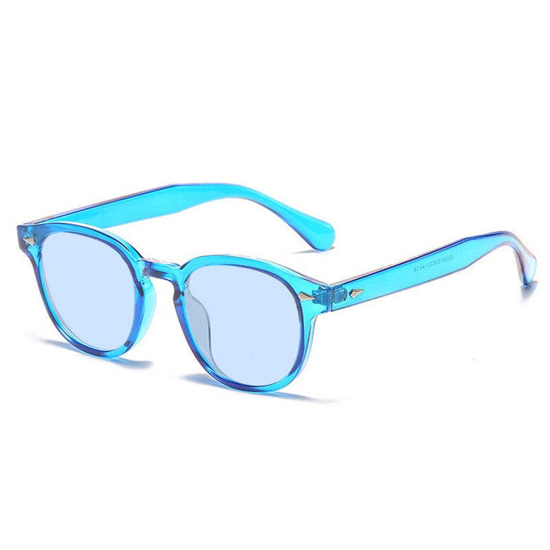 JNPCXI Quality New Retro Round Sunglasses Women Fashion Rivets Decoration Shades UV400 Men Punk Leopard Sun Glasses