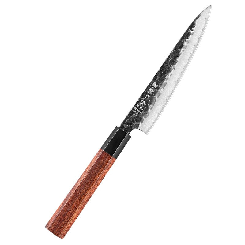 Conjunto de Facas de Cozinha HEZHEN 1-3PC Chef Utilitária Santoku Profissional Aço Revestido Japonês para Carne Faca de Cozinha Madeira Vermelha