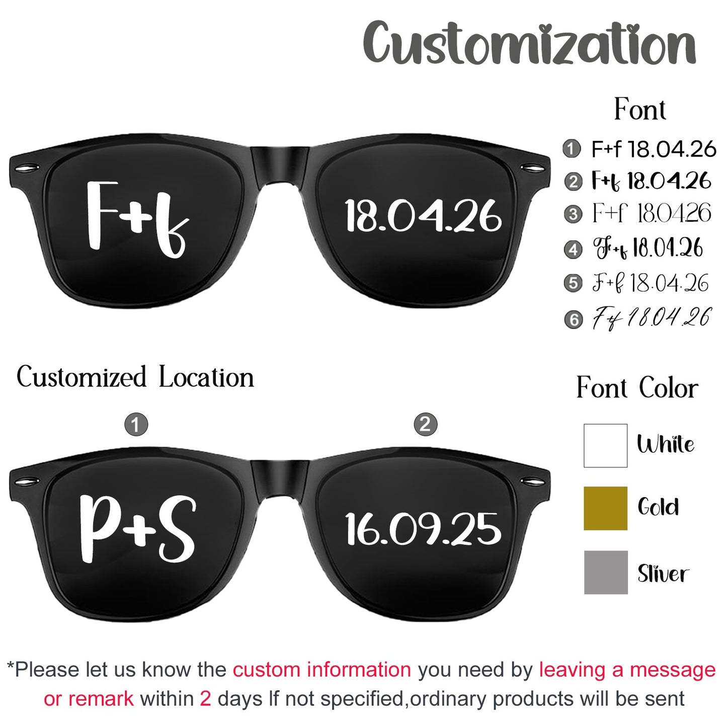 12-120Pcs Custom Wedding Sunglasses Personalised Heart Shaped Sunglasses Wedding Party Favors for Guest Date Initials Custom
