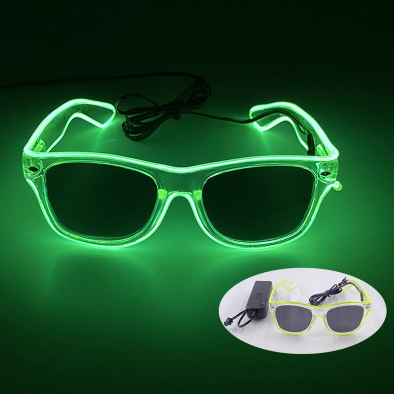 Halloween Funny Sunglasses Boys Girls Personalized Eyewear Alien Style Party Glasses Luminous Neon Light Flashing For Halloween