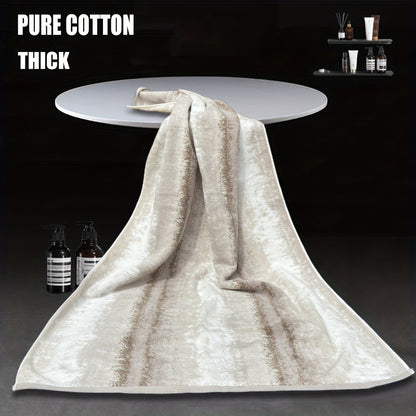 100% Cotton Thicked Gradient Color Bath Towel Yarn-dyed Jacquard Towels Absorbent Soft Beach Towels Bathroom Towel