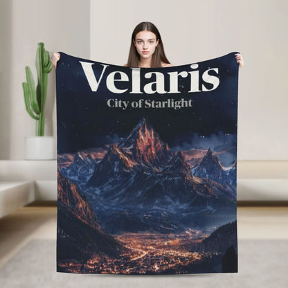 Manta Macia de Viagem Velaris Cidade da Luz Cobertor de Cama Flannel Colcha para Sofá Cadeira Cama Capa Engraçada de Sofá-Cama