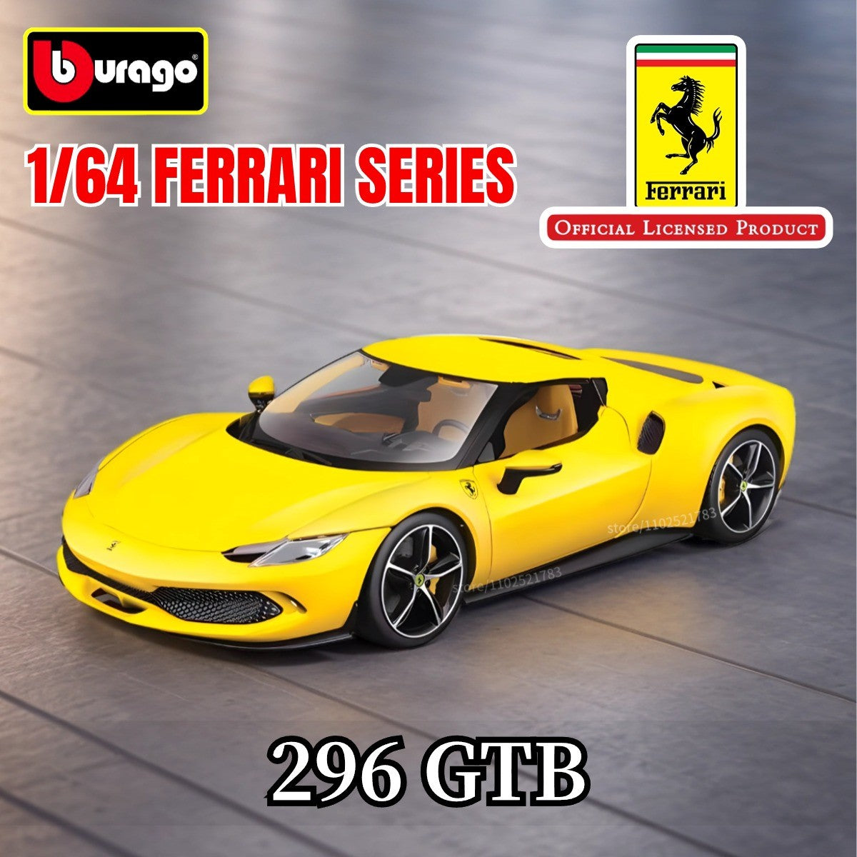 Bburago 1:64 Ferrari Enzo Réplica Carro Modelo Escala F40 F50 458 488 296 Diecast Miniatura de Tráfego Arte Figura Brinquedo Menino Criança
