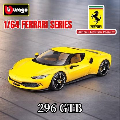Bburago 1:64 Ferrari Enzo Réplica Carro Modelo Escala F40 F50 458 488 296 Diecast Miniatura de Tráfego Arte Figura Brinquedo Menino Criança