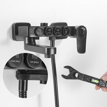 Chave Multifuncional de Duas Pontas com Nível, Chave Inglesa Manual para Torneiras, Ferramentas de Reparo Hidráulico para Torneiras Domésticas, Ferramentas Manuais para Encanamento
