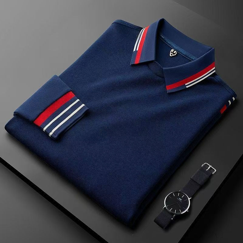 Spring Autumn Men Polos New Polo Shirt Men High Quality Men's long-sleeved Top Business Casual Polo-shirt for Men