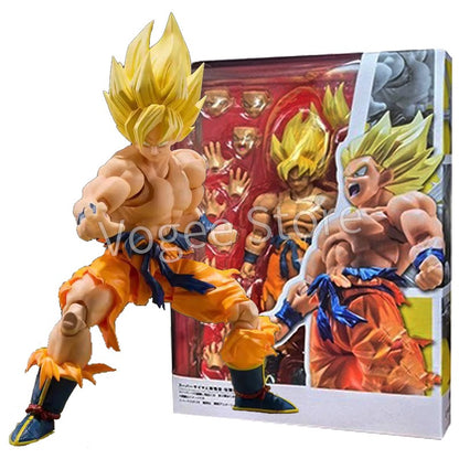 Shf Dragon Ball Z Son Goku Lendário Boneco de Ação Coleção Articulado de PVC Anime 17cm Super Saiyajin Kakarotto Modelo de Brinquedo