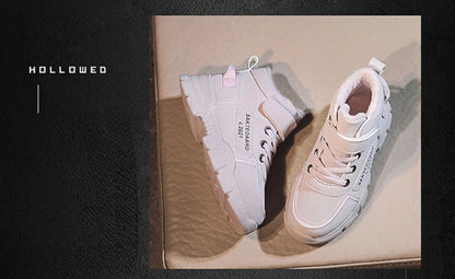 Winter Children's Boots Boys Plus Cashmere Thicken Warm Snow Boots Girls Non-slip Outdoor Boots Student Shoes Hiking Shoes