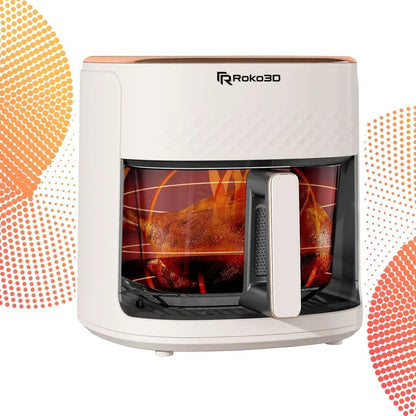 Fritadeira de Ar Cesto de Vidro 4.5 Litros | Tecnologia Inovadora Para Cozinhar Facilmente sem Óleo | Fritar, Assar, Grelhar Refeições Dietéticas | Diswa