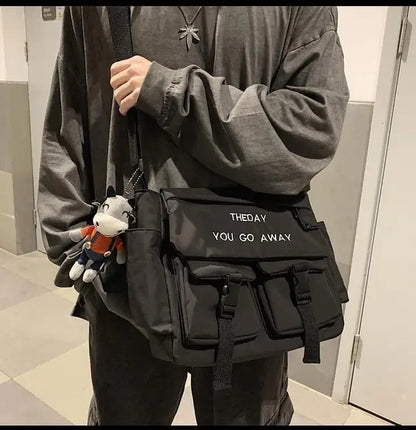 Nylon Crossbody Bags for Men Women Large Capacity Handbags Shoulder Bag Casual Youth Canvas Messenger Bag Student School Bags