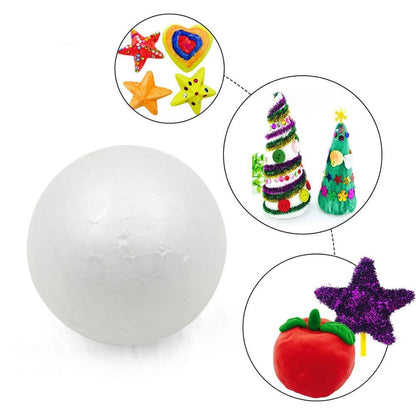 10pcs Solid Foam Ball Polystyrene Balls 50mm-100mm  Round DIY Accessory Handmade For Party Celebration Christmas Decoration