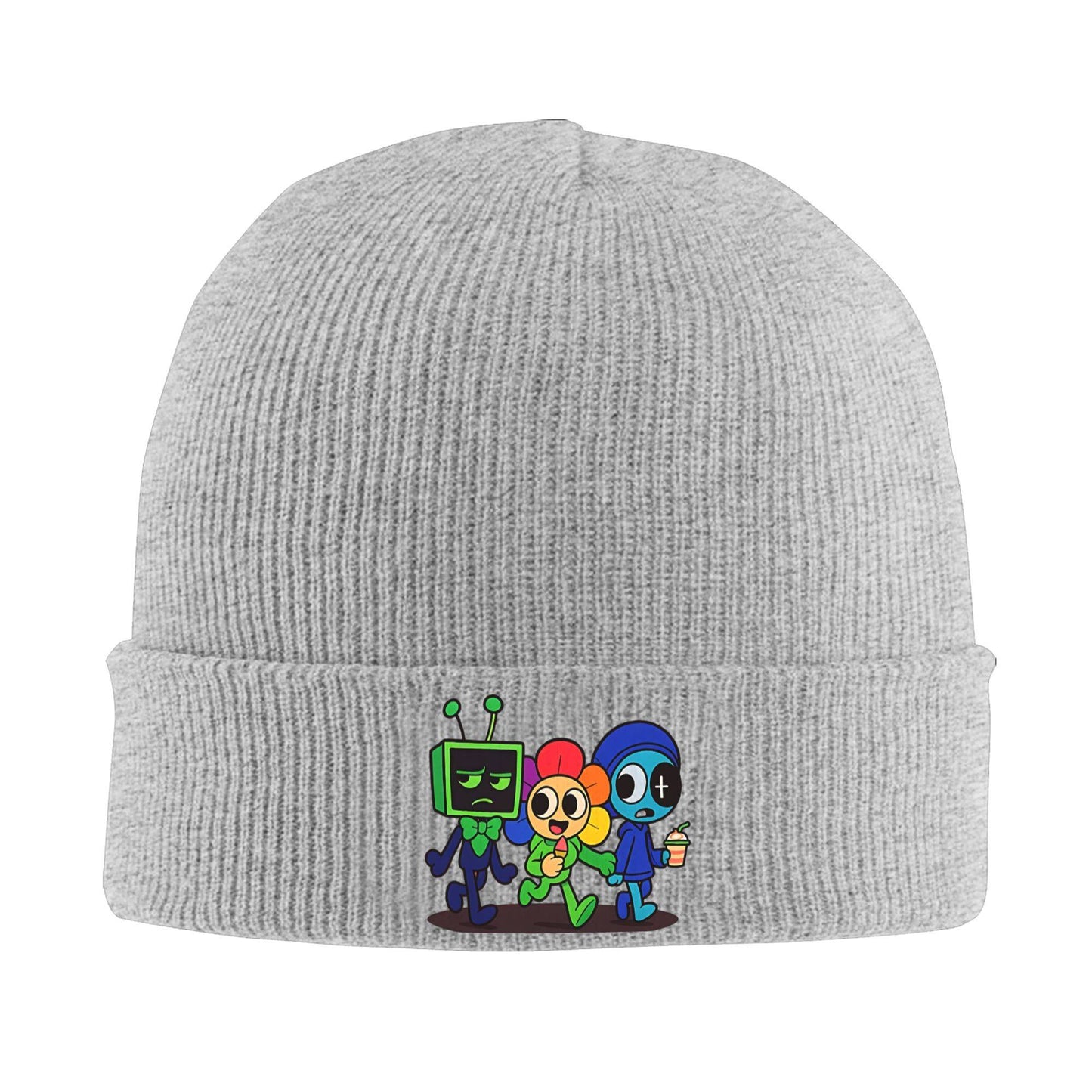 Chapéu de tricô Dandys World Vee Moonflower Toucas de inverno Quente Acrílico Moda Desenho Animado Bonés Presentes Masculinos Femininos,