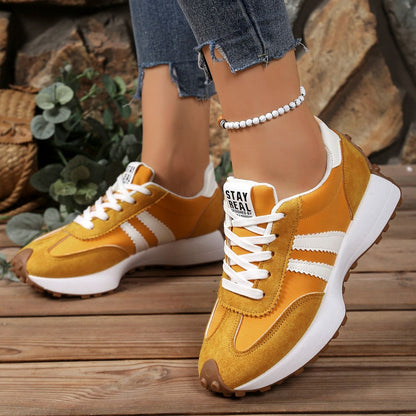 Spring Thick Bottom Women Sneakers 2025 Summer Casual Patchwork Leather Sneakers Women Outdoor Casual Comfortable Shoes Ladies