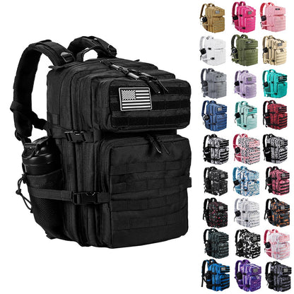 LHI Mochila Tática 45L/35L/25L para Homens e Mulheres, À Prova D'Água, Bolsa de Ginástica para Atletas, Mochila de Viagem para Caminhada ao Ar Livre com Porta-Garrafas