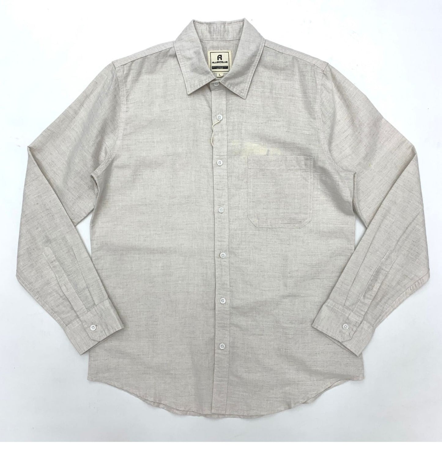 Sold Color Mens Cotton Linen Shirts Harajuku Casual Simple Comfortable Long Sleeve Loose Buttons Blouses Shirt With Chest Pocket