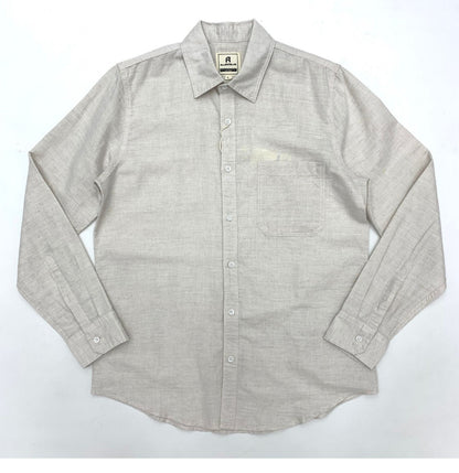 Sold Color Mens Cotton Linen Shirts Harajuku Casual Simple Comfortable Long Sleeve Loose Buttons Blouses Shirt With Chest Pocket